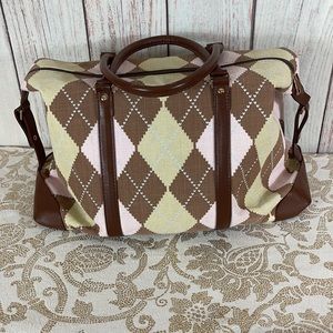 💼Argyle pattern weekender bag 💼